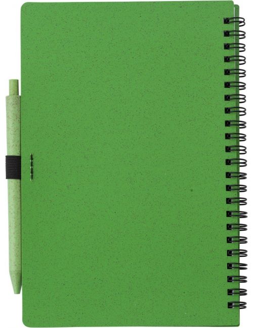 Notatnik ok. A5 ze słomy pszenicznej z długopisem