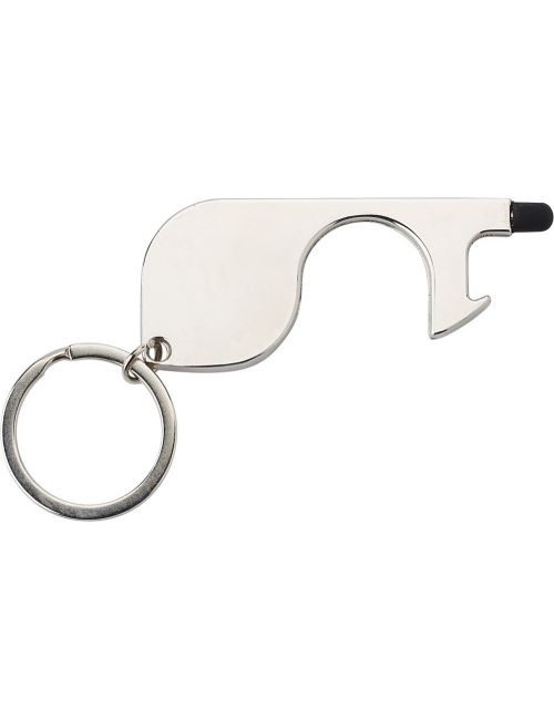 Brelok do kluczy, uchwyt do bezdotykowego otwierania drzwi, touch pen i żeton do wózka na zakupy
