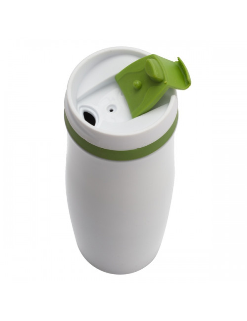 Kubek izotermiczny Viki 390 ml, zielony/biały 