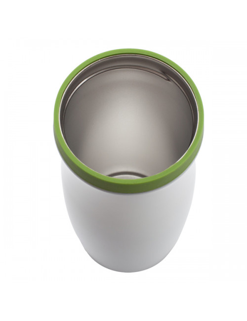 Kubek izotermiczny Viki 390 ml, zielony/biały 