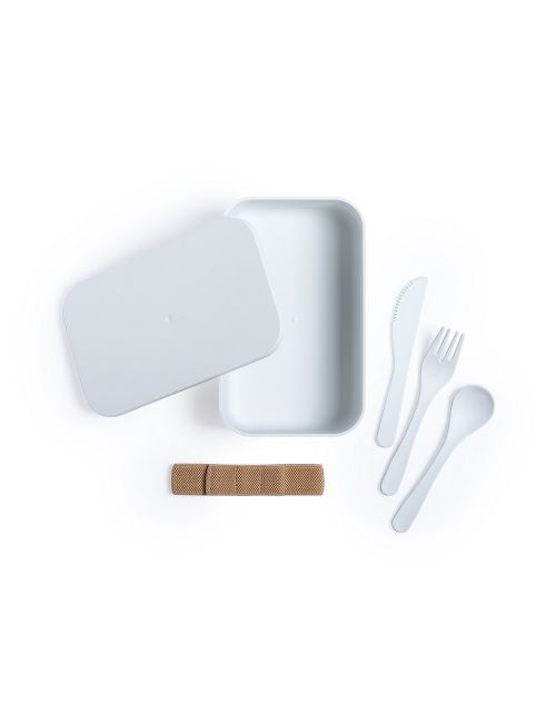 Pudełko śniadaniowe 1 L z PLA, sztućce