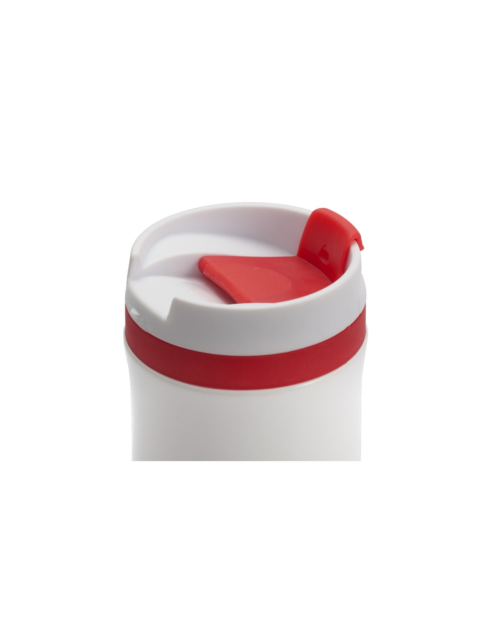 Kubek izotermiczny Viki 390 ml, czerwony/biały 