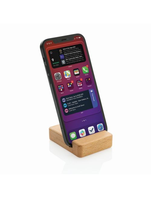 Bambusowy stojak na telefon