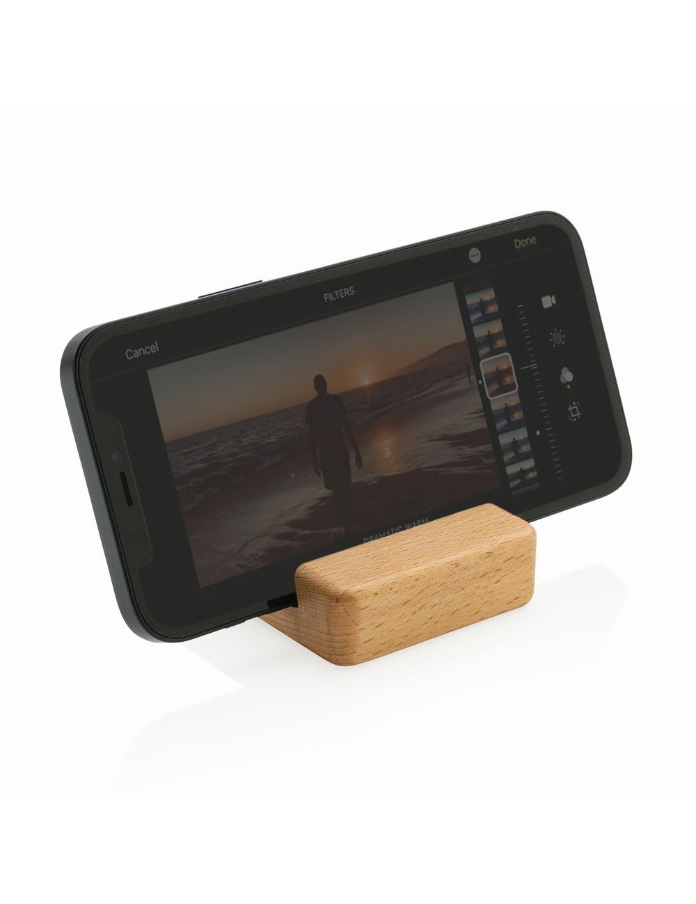 Bambusowy stojak na telefon