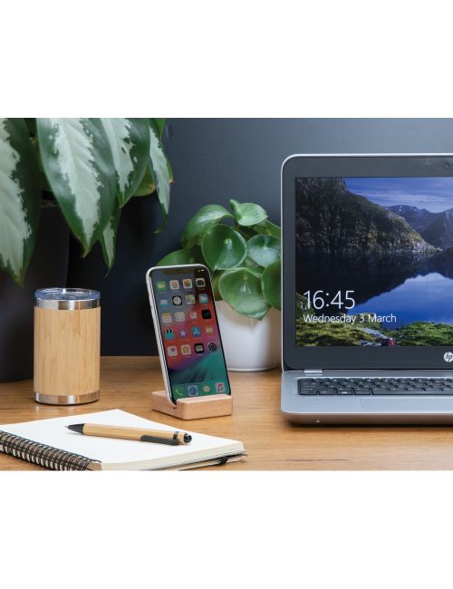 Bambusowy stojak na telefon