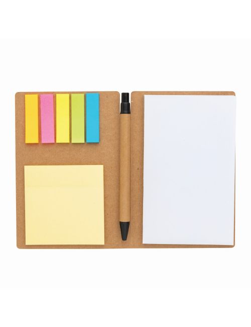 Zestaw do notatek A6, karteczki samoprzylepne, długopis