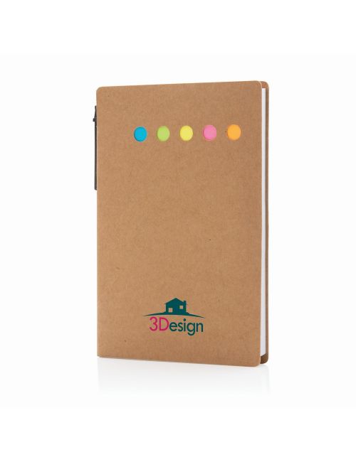 Zestaw do notatek A6, karteczki samoprzylepne, długopis