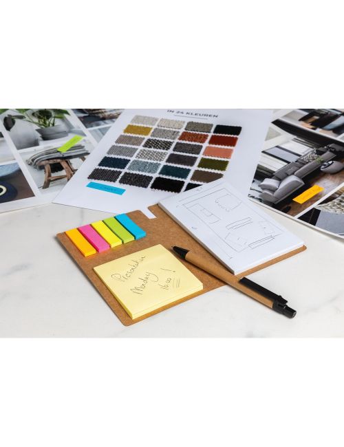 Zestaw do notatek A6, karteczki samoprzylepne, długopis