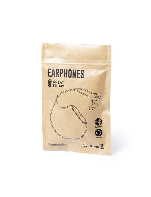 Bambusowe bezprzewodowe słuchawki douszne