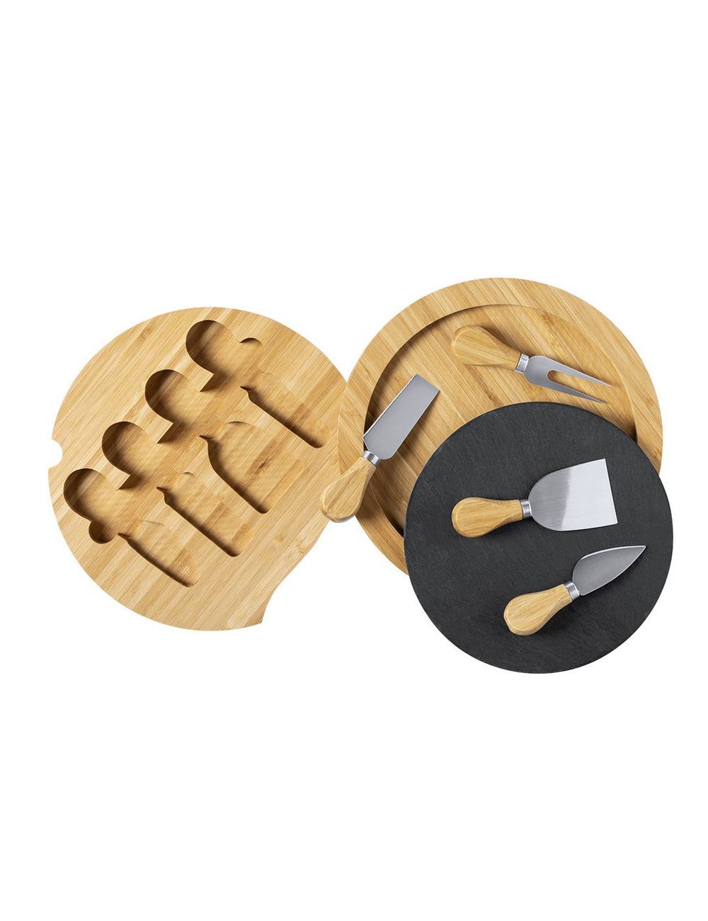 Bambusowy zestaw do sera, 4 el., deska do...