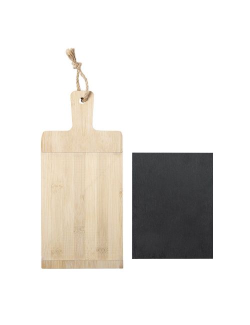 Deska do krojenia wykonana z łupka i bambusa