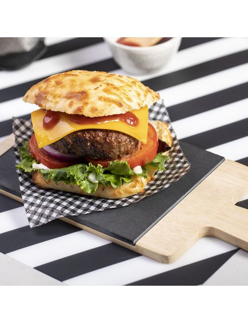 Deska do krojenia wykonana z łupka i bambusa