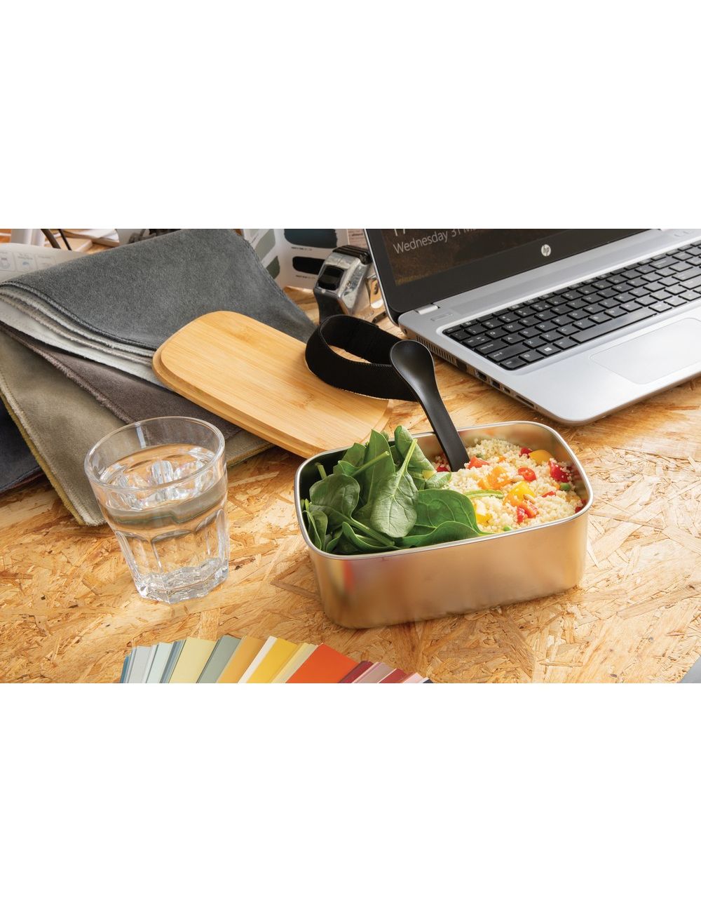 Pudełko śniadaniowe z bambusowym wieczkiem,...