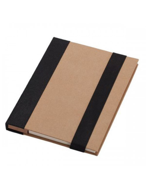 Notes memo 100x180/70k linia Kraft Paper, czarny/beżowy 