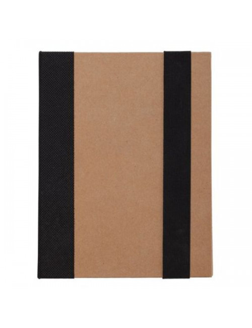 Notes memo 100x180/70k linia Kraft Paper, czarny/beżowy 