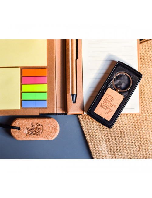 Notes memo 100x180/70k linia Kraft Paper, czarny/beżowy 