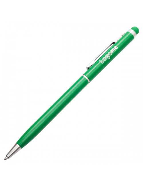 Długopis aluminiowy Touch Tip, zielony 