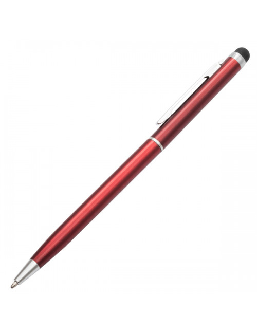 Długopis aluminiowy Touch Tip, czerwony 