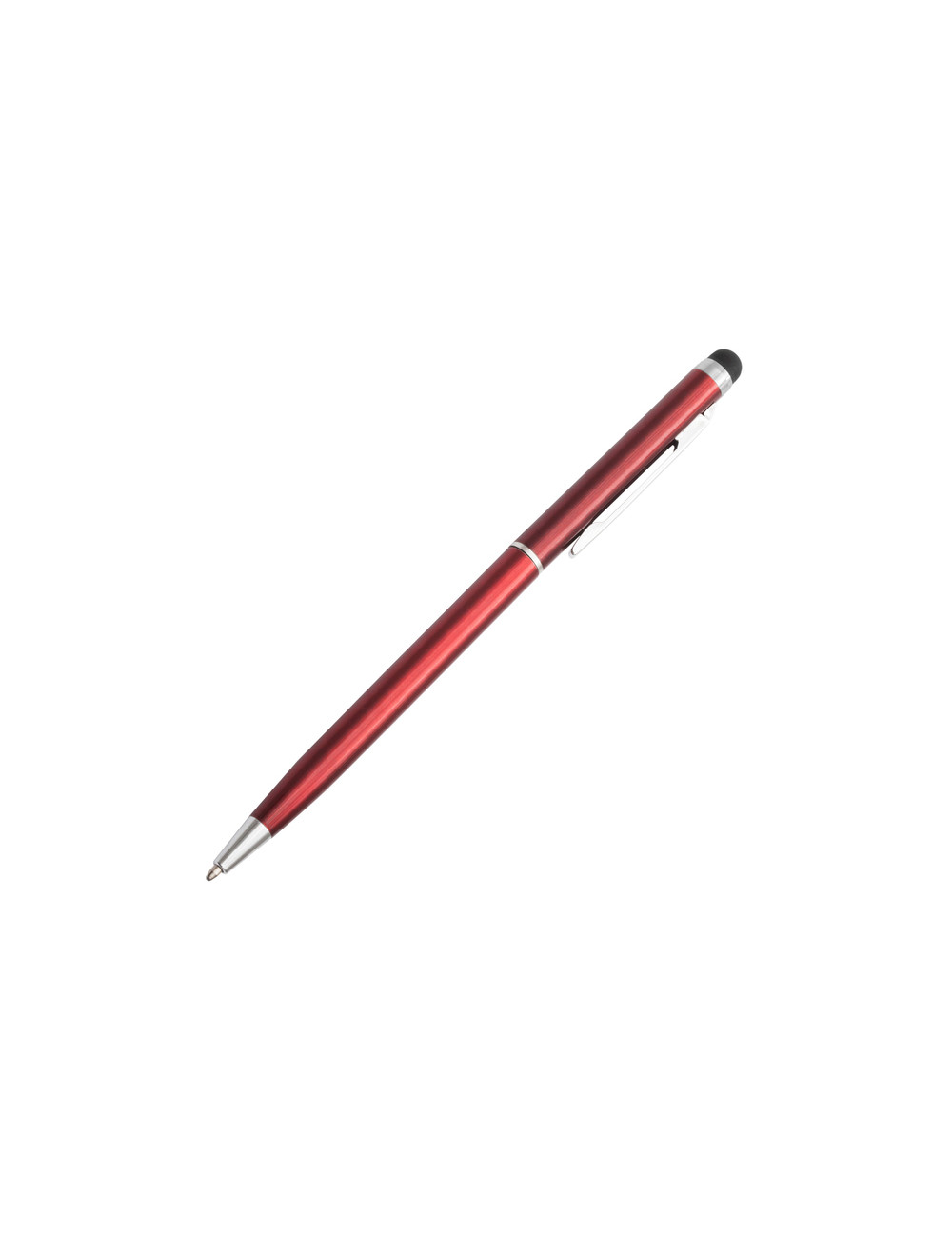 Długopis aluminiowy Touch Tip, czerwony 