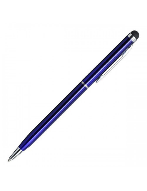 Długopis aluminiowy Touch Tip, niebieski 