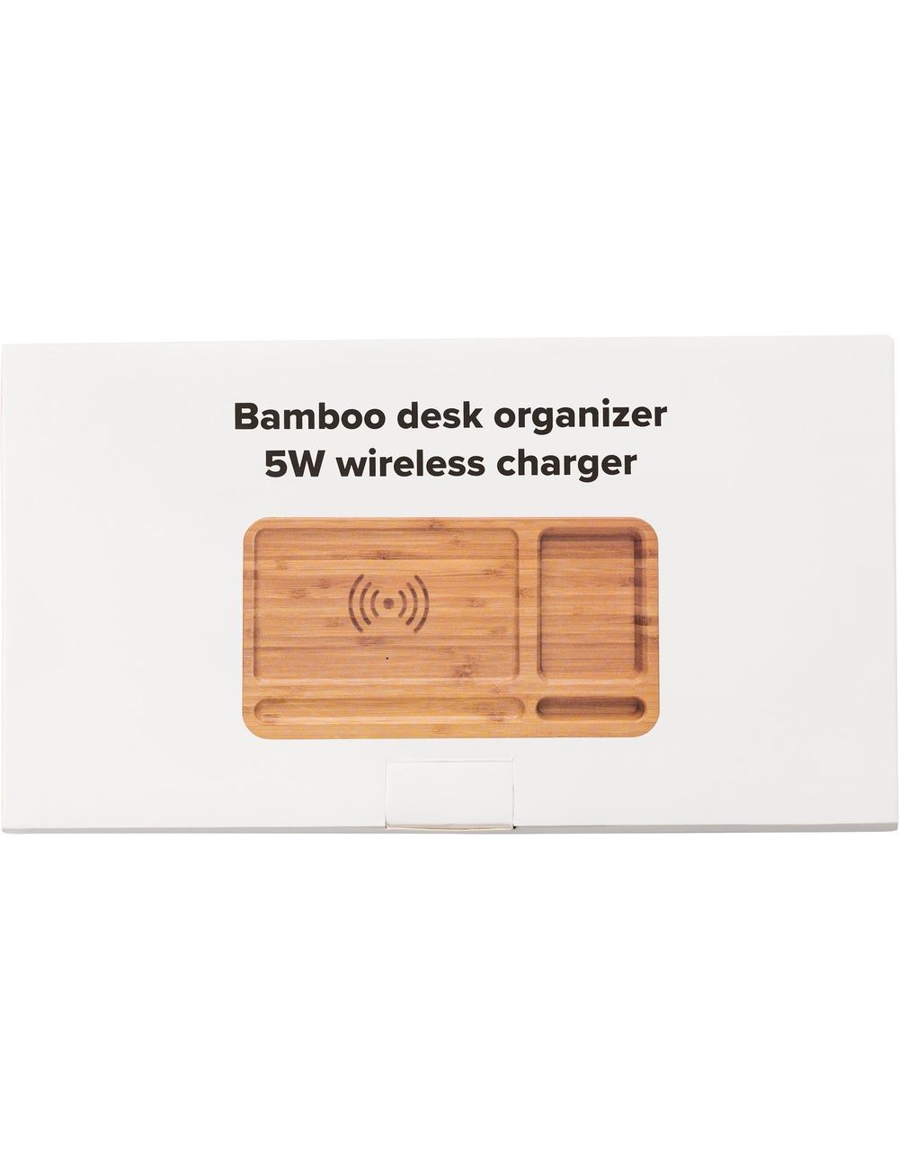 Bambusowy organizer na biurko, ładowarka...