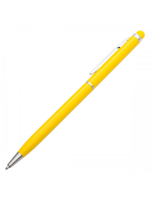 Długopis aluminiowy Touch Tip, żółty 