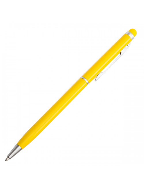 Długopis aluminiowy Touch Tip, żółty 