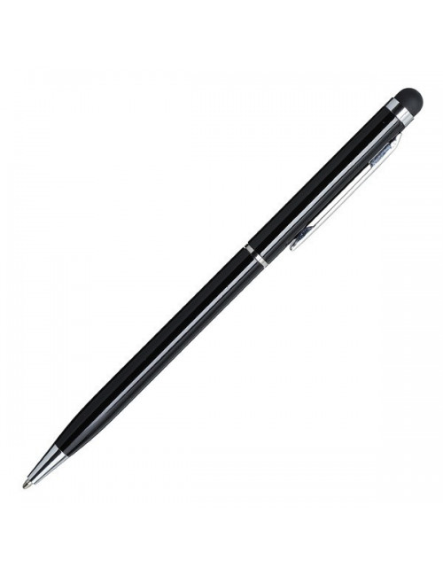 Długopis aluminiowy Touch Tip, czarny 