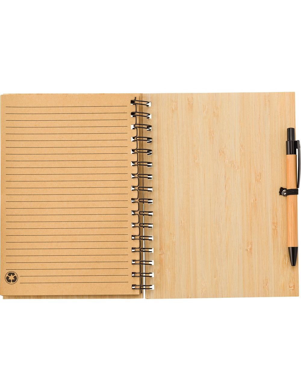 Bambusowy notatnik A5, długopis