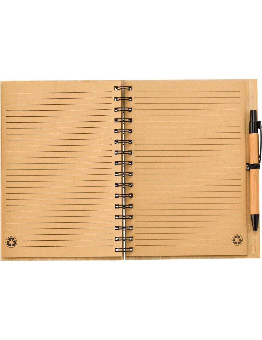 Bambusowy notatnik A5, długopis
