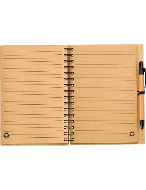 Bambusowy notatnik A5, długopis