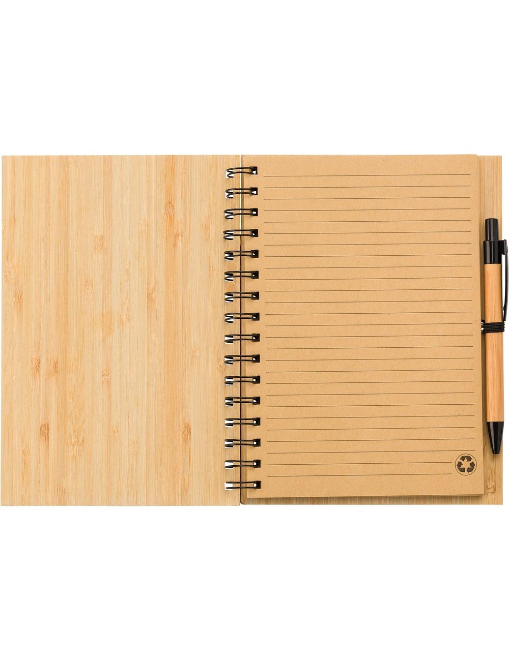 Bambusowy notatnik A5, długopis