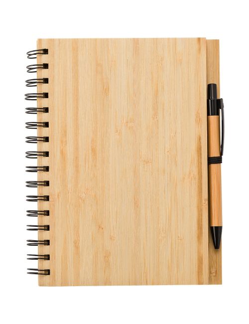 Bambusowy notatnik A5, długopis