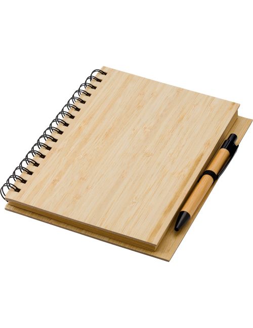 Bambusowy notatnik A5, długopis
