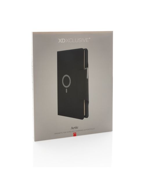 Teczka konferencyjna Arctic, magnetyczna ładowarka bezprzewodowa 10W