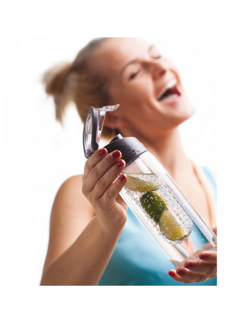 Bidon Frutello 700 ml, szary/transparentny 