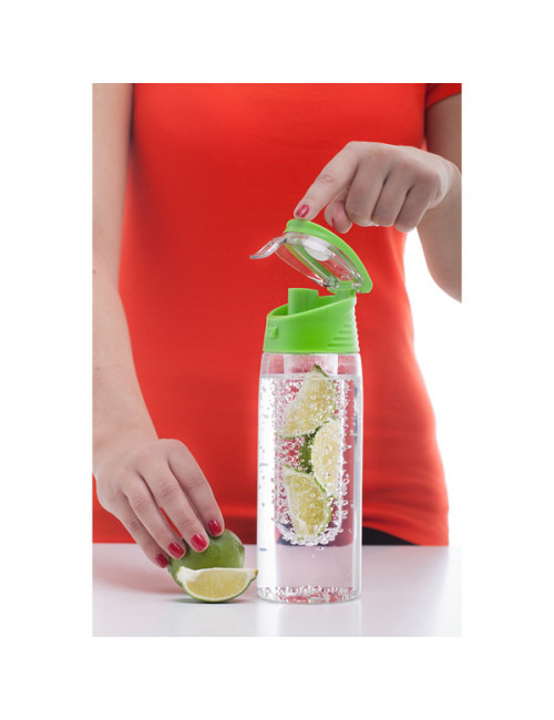 Bidon Frutello 700 ml, zielony/transparentny