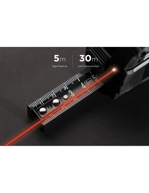 Miara 5m, dalmierz laserowy 30m Gear X