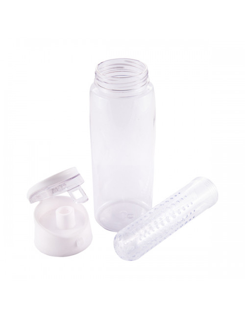 Bidon Frutello 700 ml, biały/transparentny 