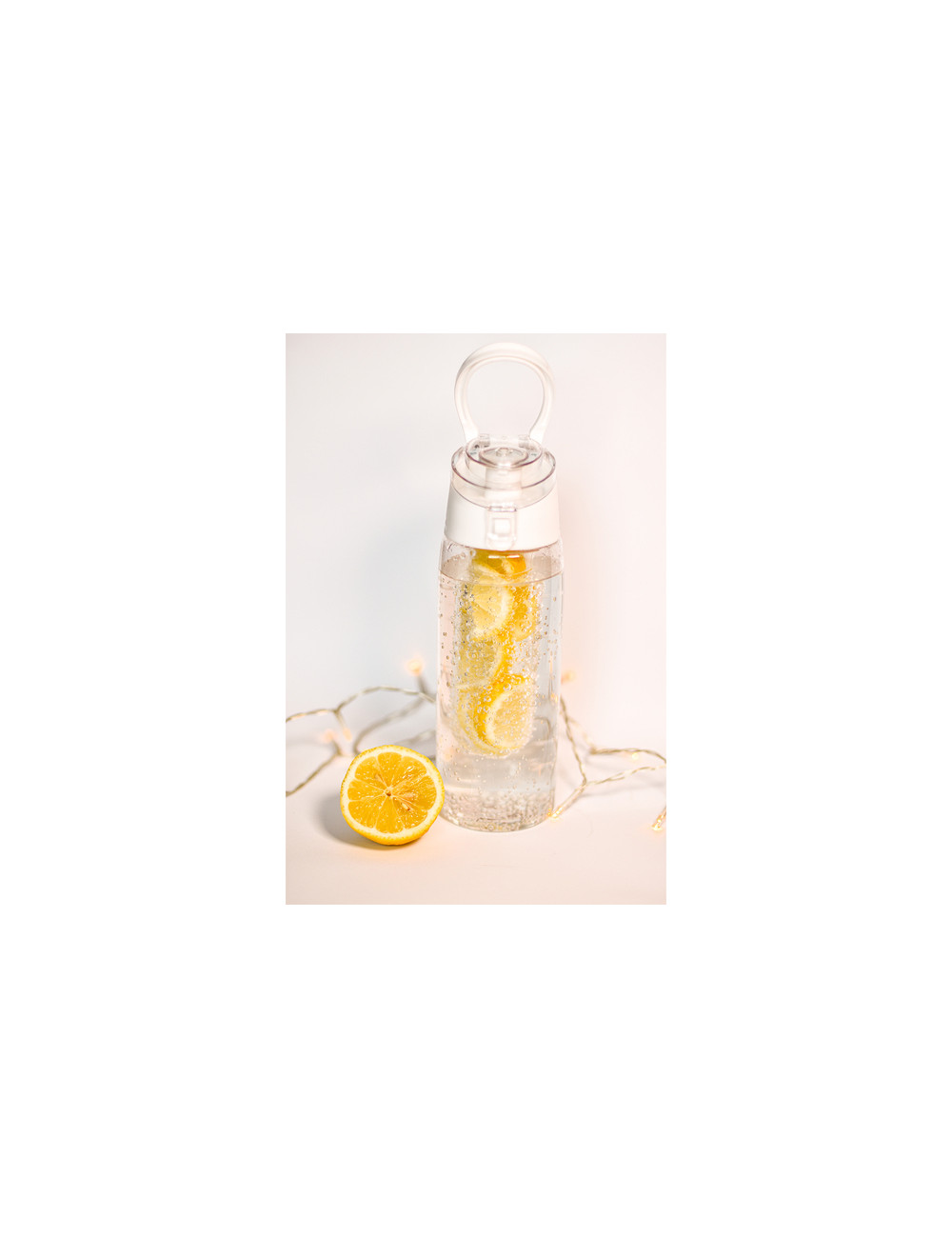 Bidon Frutello 700 ml, biały/transparentny 