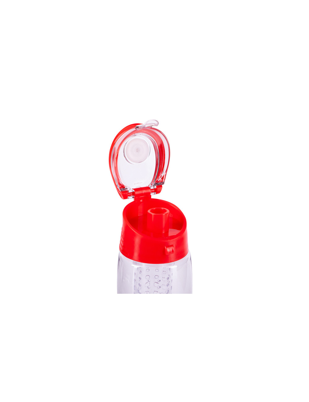 Bidon Frutello 700 ml, czerwony/transparentny