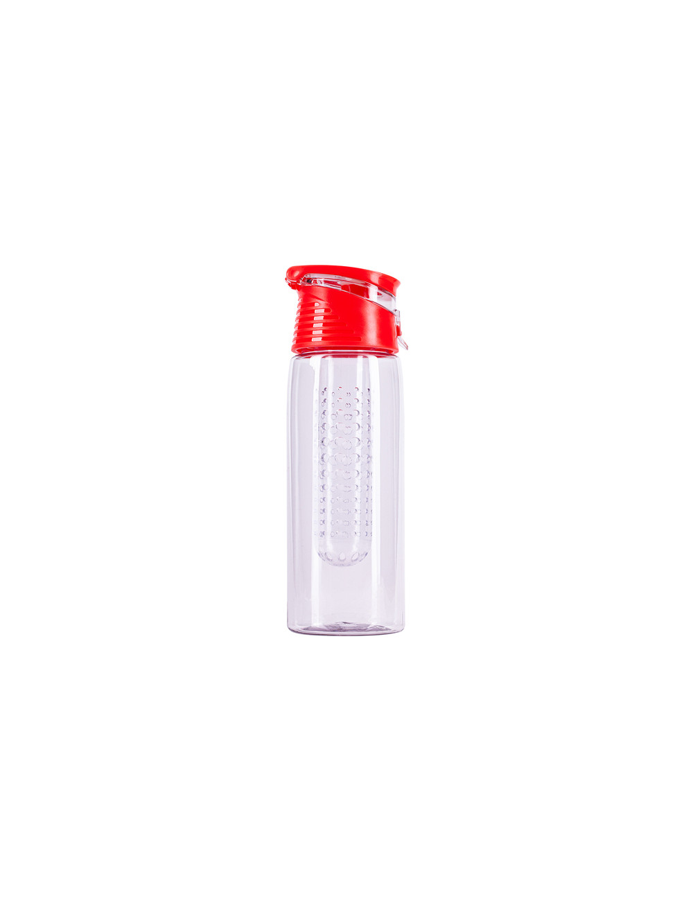 Bidon Frutello 700 ml, czerwony/transparentny