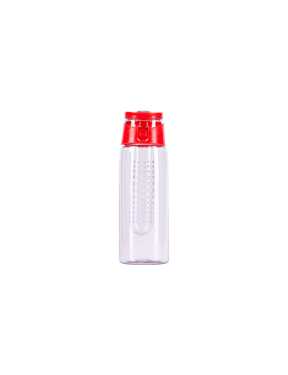 Bidon Frutello 700 ml, czerwony/transparentny