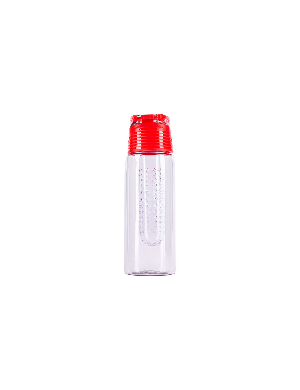 Bidon Frutello 700 ml, czerwony/transparentny