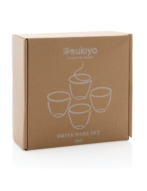 Zestaw kubków ceramicznych 120 ml Ukiyo, 4 el.