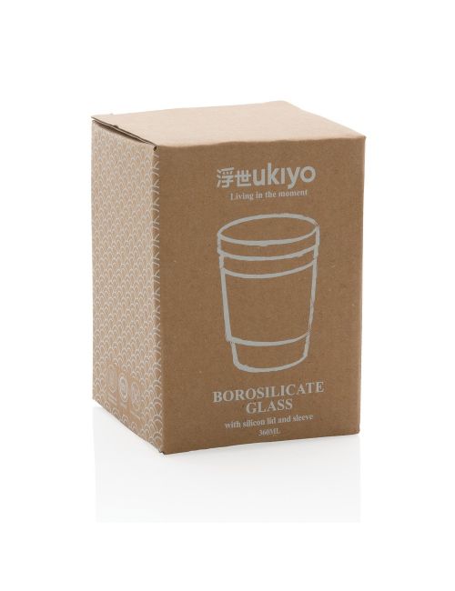Szklany kubek podróżny Ukiyo 360 ml