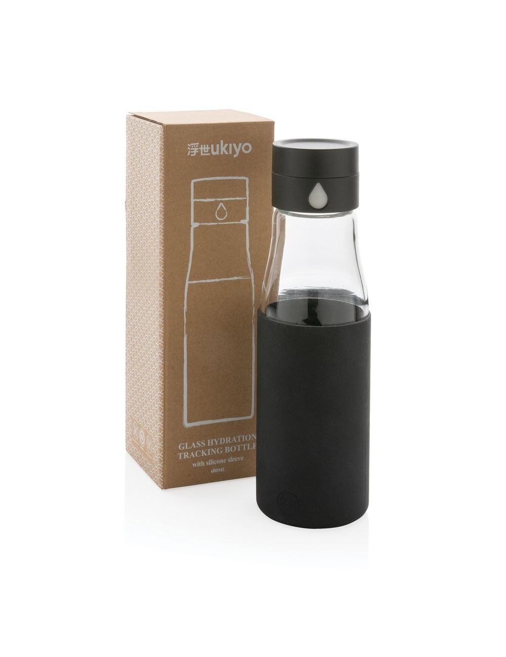 Szklana butelka 650 ml Ukiyo, monitorująca...