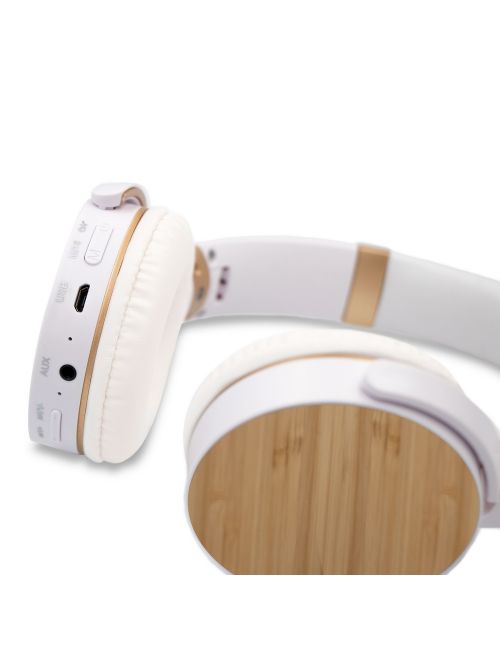 Składane bezprzewodowe słuchawki nauszne, bambusowe elementy | Hollie