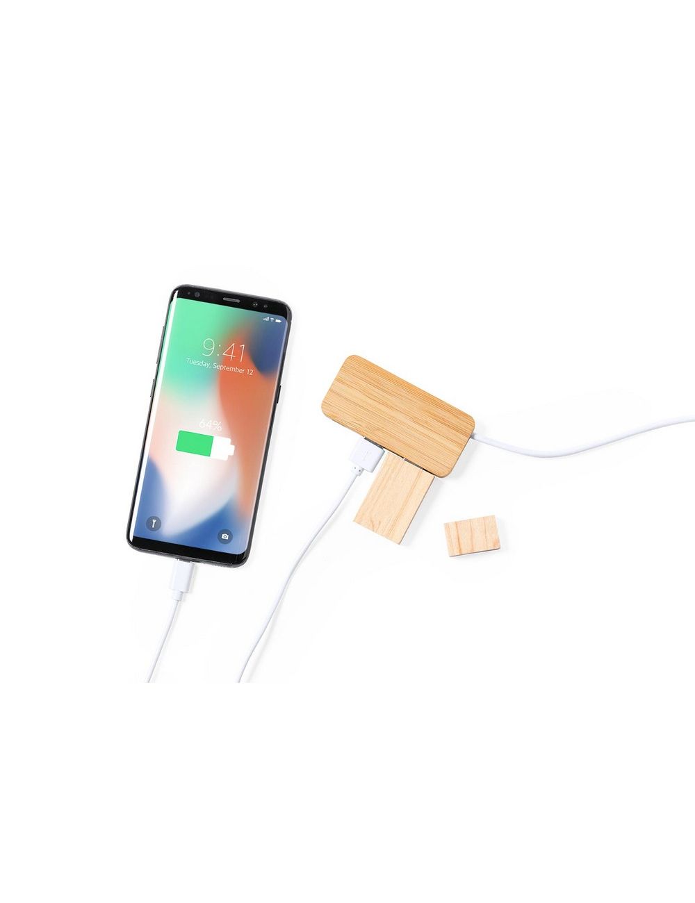 Bambusowy hub USB 2.0 z USB typu C