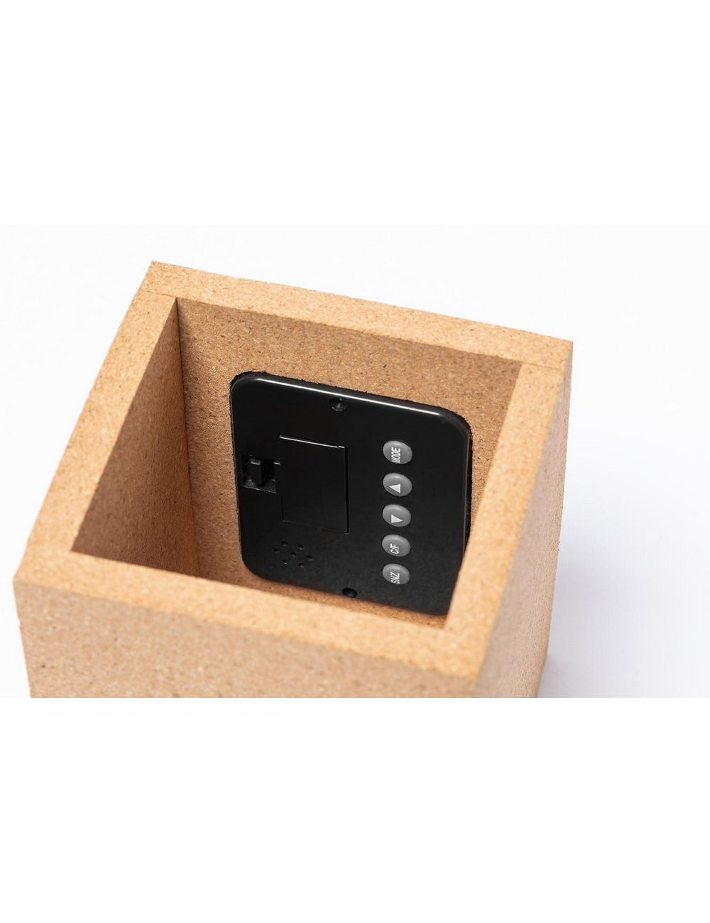 Korkowy pojemnik na przybory do pisania, zegar...